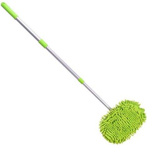 Balai Rétractable pour Voiture, Brosse de Nettoyage Télescopique Verte (1/5)