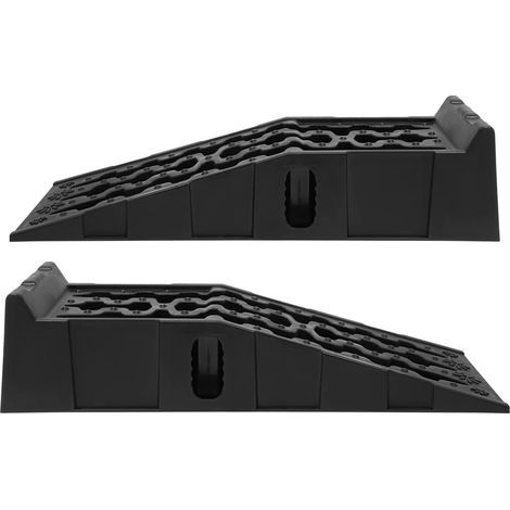 HAUTOUR Lot de 2 Rampes de Levage Auto Professionnelles 7.2 T, Hauteur de levage 17.5cm, Conçu pour Vidange Huile et Réparation Mécanique, Structure Antidérapante Renforcée, pour Garage & Atelier (1/5)