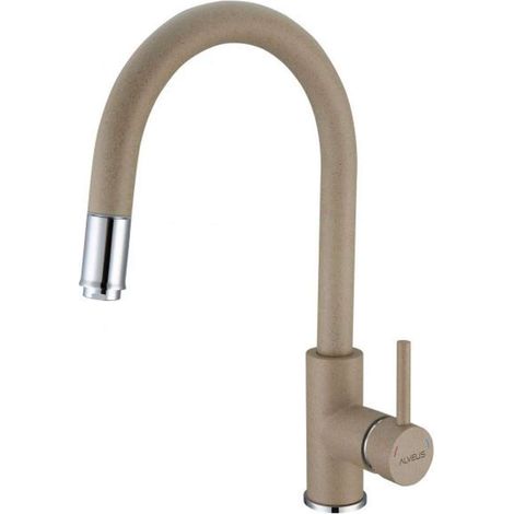 Alveus Delos - Spültisch-Einhebelmischer mit ausziehbarem Auslauf, beige 1129020