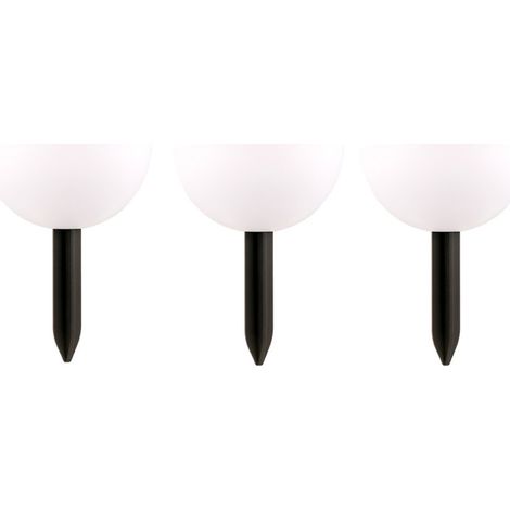 Solarbetriebene LED-Außenleuchten, wasserdicht, warmweiß, mit Erdspieß für Garten oder Einfahrt (20 cm) (1/5)