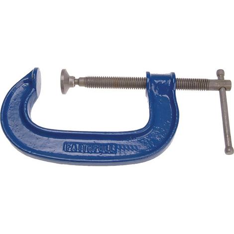 Faithfull Heavy-Duty G Clamp 150 mm (6 in) Malleable SG Iron Frame, Acme Thread Spindle (1/3)