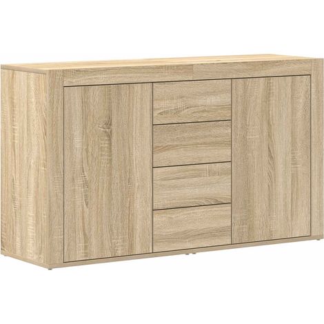 Maison La Vie - Buffet Salon Moderne - Meuble de rangement - Chêne Sonoma 120 x 36 x 69 cm Bois d'ingénierie bu3960 (1/5)