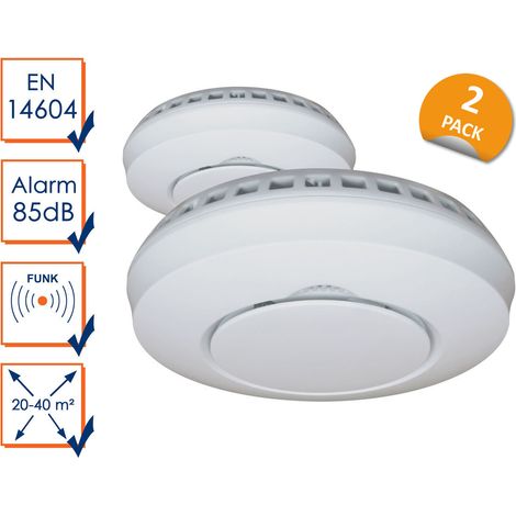 Funkrauchmelder 2er Set, Brandschutz für Smart Home Connects System (1/5)