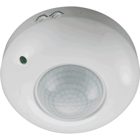 Sensor de movimiento ir blanco ip20, c/ángulo de cobertura 360º (1xdetector), en pc c/ protección uv