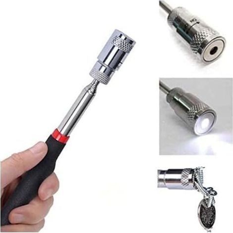Outil de Ramassage Magnétique Télescopique avec LED pour Écrous Boulons et Vis (1/4)