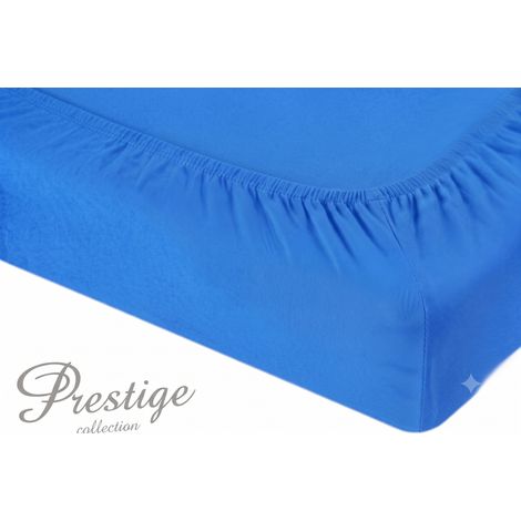 Jersey-Spannbettlaken 180x200 Kornblumenblau Prestige Kollektion 160 g/m²