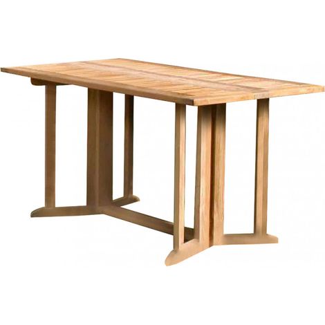 Tavolo Rettangolare Pieghevole Consolle 150x80x77 h cm in Legno Marrone (1/3)