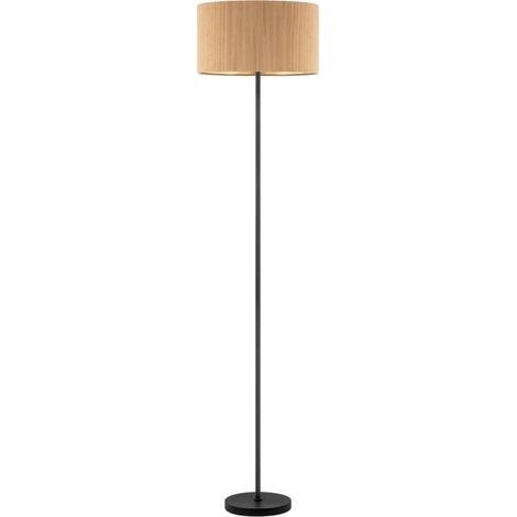 Lampada terra velluto a coste moderna E27 marrone 165 cm (1/5)
