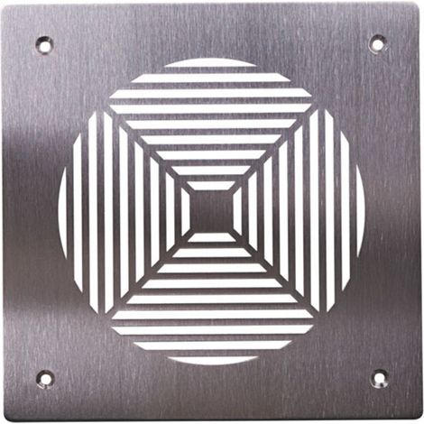 Pluggit Zuluftblende aus Edelstahl, Design Square, PL134