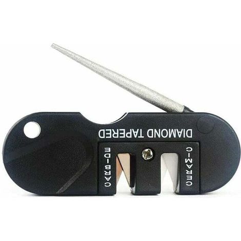 Strumento per affilare i coltelli, XU, mini affilatrice portatile in tungsteno TIG, affilatrice pieghevole in diamante, unisex per adulti - Affilacoltelli da caccia e sopravvivenza all'aperto - KZQ (1/4)