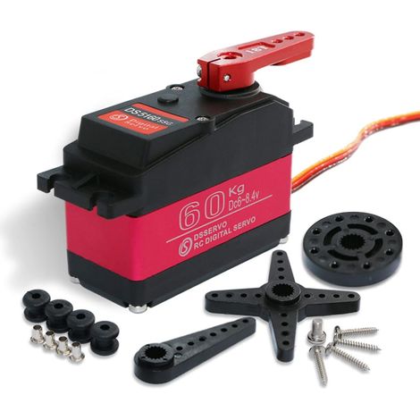 Servo RC impermeable DS5160, servo digital de alto torque de 60 kg para coche RC Redcat HPI Baja 5B SS 1/5, compatible con SAVOX-0236 LOSI XL 5T (ángulo de control de 180°).
