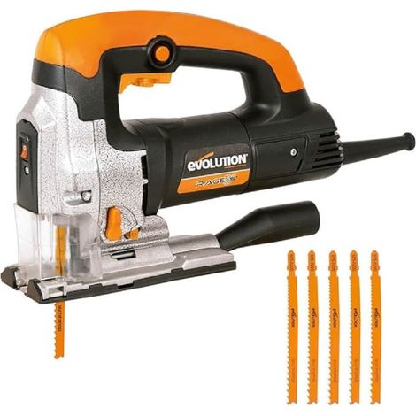 Evolution Power Tools Rage 7-S Seghetto multiuso - Taglio su legno, acciaio, plastica e molto altro - 5 lame incluse - 710 W (1/5)