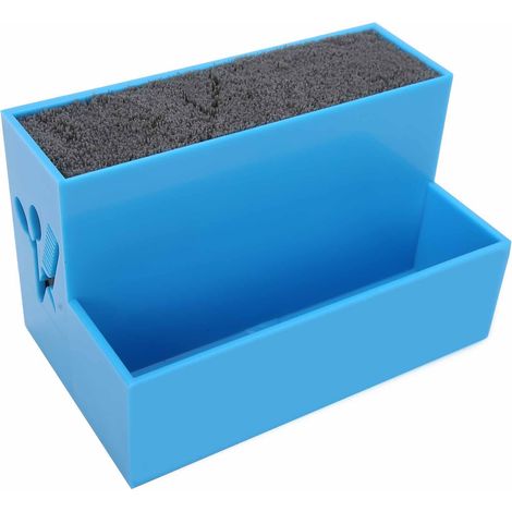 Boîte de rangement pour pinces et ciseaux de coiffure, accessoires de coiffure, bleu (1/5)