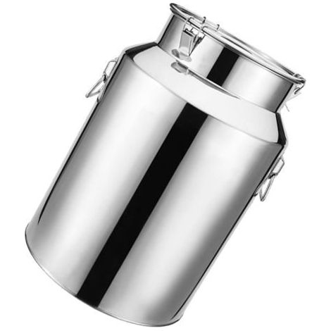 Bidon à lait en acier inoxydable 1,5 L, barattage pour vin, eau, huile, thé avec couvercle hermétique, agriculture, cuisine, récipient (1/5)