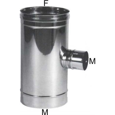 Coude en inox en T 10 latéral 8 m Maral