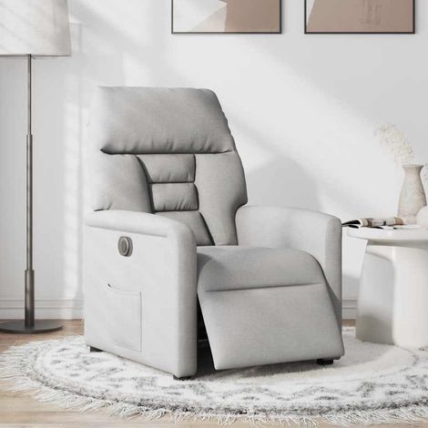 Maison Exclusive - Poltrona Elettrica Reclinabile Grigio Nuvola in Tessuto