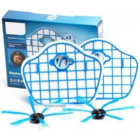 Brosse latérale et filtre tamis HEPA pour Aspirateur Philips Robot FC8013 FC8774 FC8772 FC8776 (1/4)