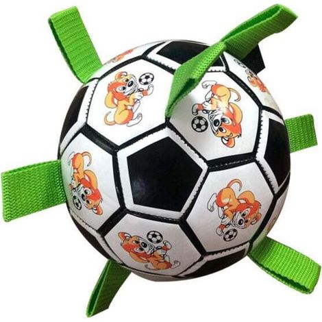 Balle de chien indestructible balle de chien balle de chien interactive chien pompe à air de jeu intérieur et extérieur(noir et blanc)