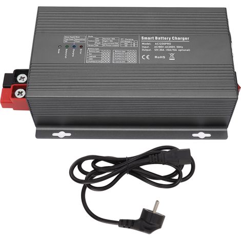 Chargeur de batterie solaire 4 phases, compensation automatique, silencieux, intelligent, prise EU 220V (1/5)