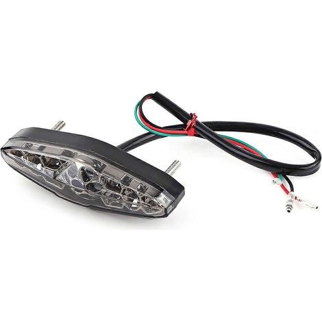 12V 15 LED Motorrad Brems-, Rück- und Rücklicht ATV Dirt Bike Universal Rauchglas