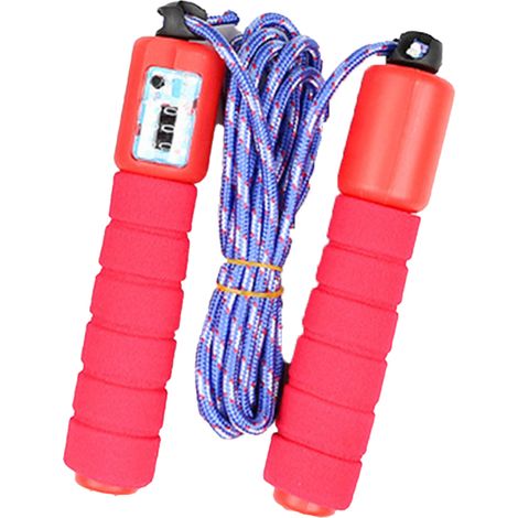Corde à Sauter - Compteur Numérique - Roulements à Billes - Réglable en Longueur - Pour Entraînement Cardio et Renforcement Musculaire - 1 Pièce (1/5)