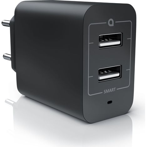 Aplic USB-Ladegerät 4800 mA, 2-Port Netzteil für Handy/Smartphone/Tablet, 4800mA - 2400mA je Port (1/5)
