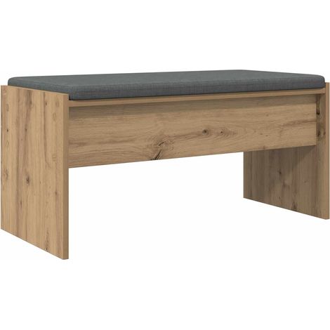 Hall Bench with Cushion Artisan Oak 83 x 38 x 40 cm vidaXL