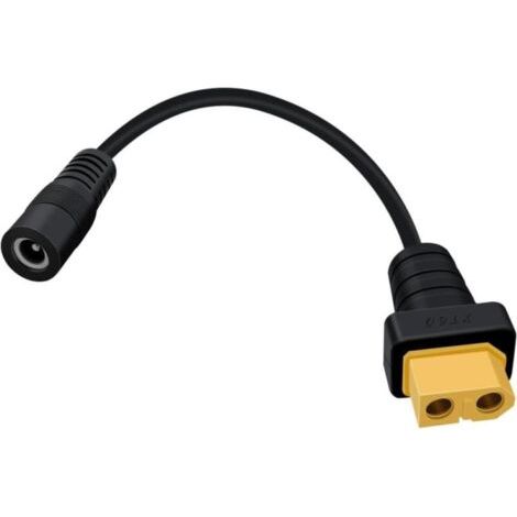 Câble adaptateur XT60 vers DC 5,5 x 25 mm pour chargeur de batterie solaire TS100, 30 cm (DC femelle vers XT60 femelle) (1/4)