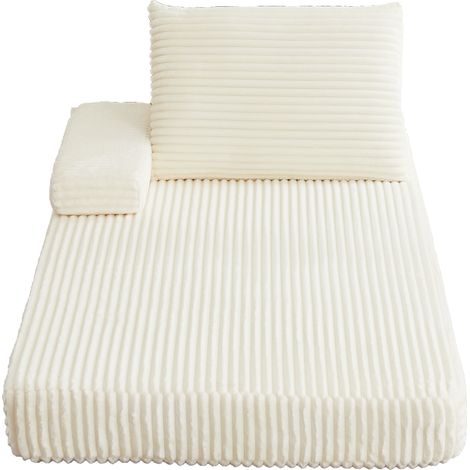Divano modulare in velluto a coste beige da 211,5 cm HOMVRA (1/5)
