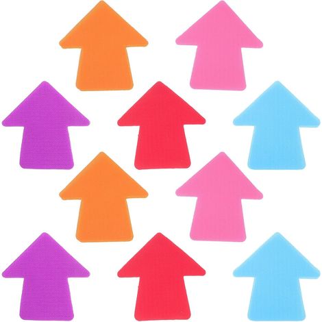 Lot de 20 Marqueurs de Tapis Colorés de Flèche, Antidérapants, Faciles à Appliquer et Retirer, pour Entraînement Circuit Training et Séances de Yoga Garçon et Couleur Aléatoire (1/5)