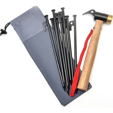 Sac de rangement imperméable en tissu Oxford épais pour piquets de tente, sac portable pour clous de tente de camping en extérieur (1/4)