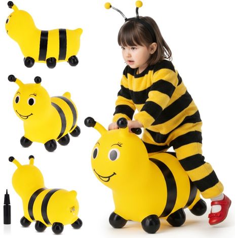 Gelber Bienenpullover für Kinder mit Pumpe