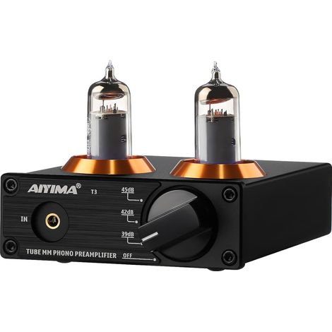 T3 Tube MM préamplificateur Phono préampli HiFi avec gain préampli Audio stéréo pour platine vinyle phono Audiophile/tourne-disque (1/5)