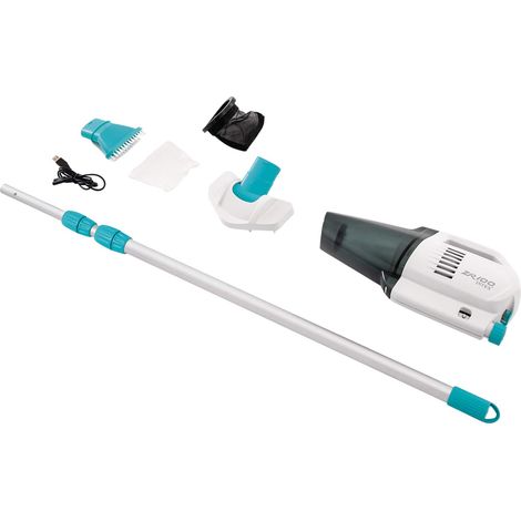 Rechargeable Spa and Pool Vacuum White and Light Blue INTEX