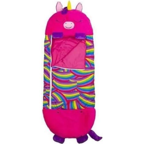 Mignon Sac de Couchage dessin anime Licorne Enfant Duvet avec Oreiller 160 x 60cm pour Happy Nappers Violet-ZZ20 (1/4)