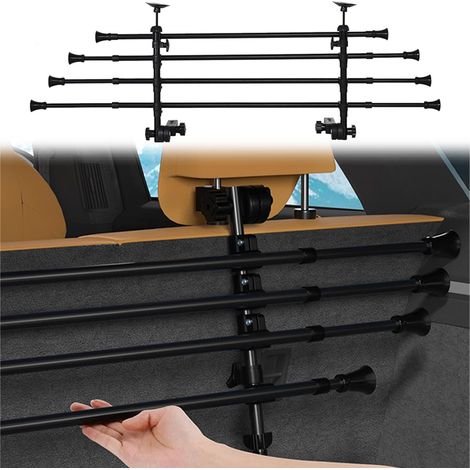 Grille de séparation universelle voiture - Pare chien de Sécurité Protection - kit complet installation inclus (1/5)