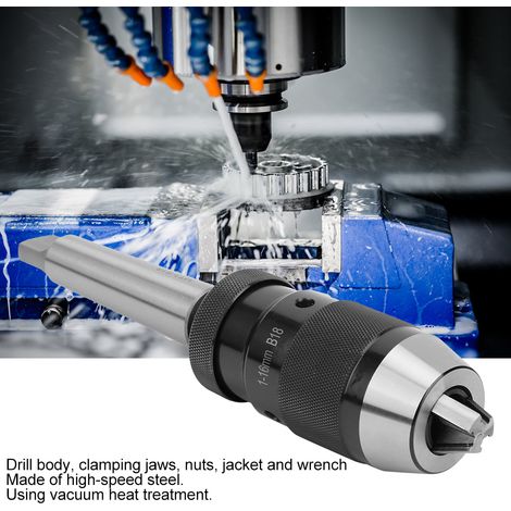 Mandrin de perceuse autoserrant pour tour, robuste, fixation conique 16mm, avec tige de connexion MT3 B18 (1/5)