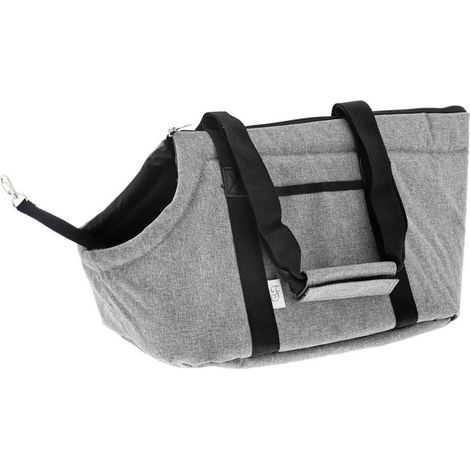 Grigio - Borsa trasporto modello Mondo con guinzaglio di sicurezza per cani (1/5)