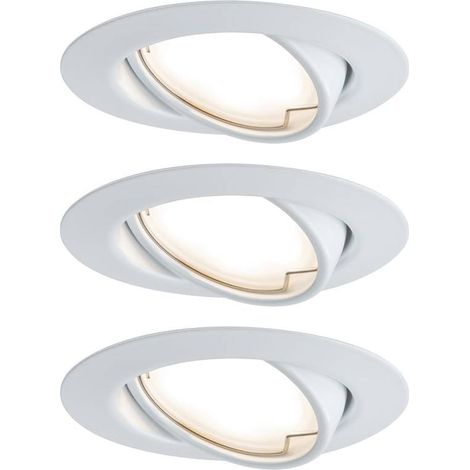 Paulmann 93423 Base Lampada da incasso Kit da 3 LED (monocolore) LED 15 W Bianco