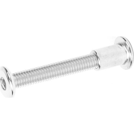 10 Paar Innensechskant-Schraubenmuttern-Set 12 mm, vernickelter Kohlenstoffstahl, M6 x 45 (1/5)