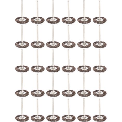 30 mini brosses plates pour sculpture sur bois, outils de polissage pour enlever la rouille, la corrosion et la peinture, crinière de cheval (1/5)