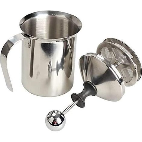 mousseur Lait En Acier Inoxydable Avec Double Maille 400 Ml (1/5)