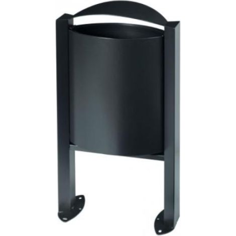 Corbeille sur pied Arkea - 40l sans cendrier - anthracite mat - RAL 7016