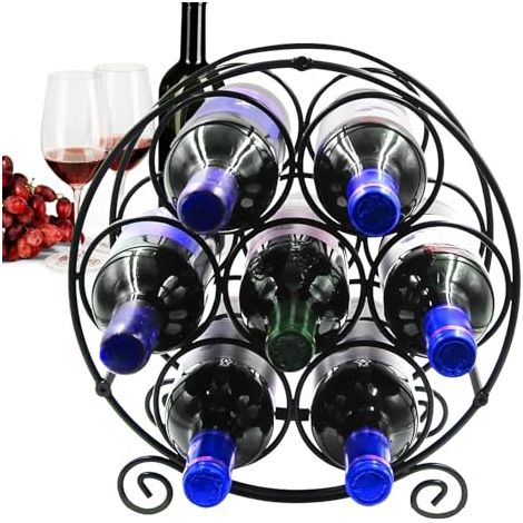 Porte-Bouteilles Support Métallique pour 7 Bouteilles (1/5)