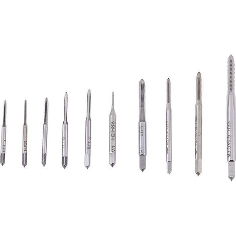 M1 à M3.5 Tarauds à filetage machine, Poinçon Spirale Taraudage Fraise à Noyer Titane Conique Cylindrique Trois Taillants 10 Types de Norme M1 M1.2 M1.4 M1.6 M1.7 M1.8 M2 M2.5 M3 M (1/5)