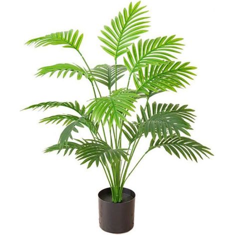 1 Plante Artificielle, Palmier Tropical, 80CM, 18 Troncs, Plastique, Décoration Intérieure (1/4)