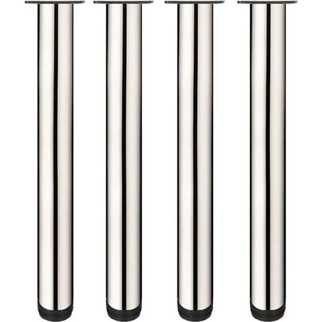 4x Pieds de Meuble Reglable Pieds de Table en Acier Inoxydable avec Vis 50cm (1/5)