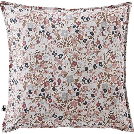 ANEMONE - Coussin 45x45 Déhoussable Tissu Déperlant Motif Fleuri