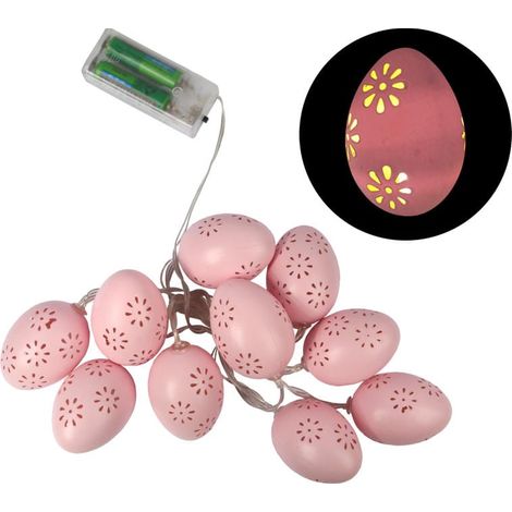Luci decorative a LED rosa a forma di uova di Pasqua (1/2)