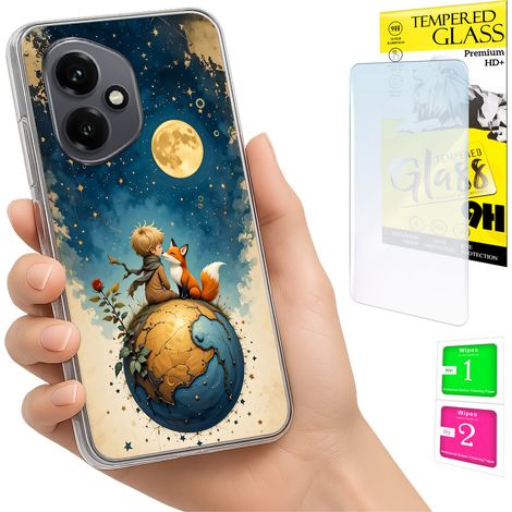 Custodia per Honor X7d / 400 Smart Photo Case Cover posteriore Lisek + vetro 9H (1/5)